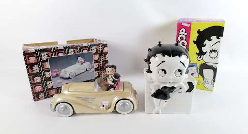 Several collectors items of Betty Boop, the classic cartoon female character are seen.